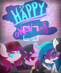 Size: 2236x2683 | Tagged: safe, artist:hoodiefoxy, oc, oc only, pony, female, happy new year, high res, holiday, mare, selfie, smiling
