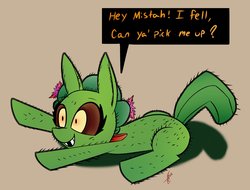 Size: 3418x2604 | Tagged: safe, artist:exxie, oc, oc only, oc:pricklesoft, cactus pony, original species, plant pony, cactus, female, high res, plant, simple background, solo, this will end in being prickled, this will end in pain