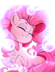 Size: 2300x3000 | Tagged: safe, artist:madacon, pinkie pie, earth pony, pony, g4, cheek fluff, chest fluff, cute, diapinkes, ear fluff, eyes closed, female, fluffy, high res, mare, solo