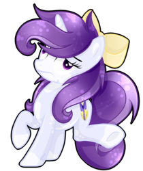 Size: 1378x1643 | Tagged: safe, artist:xxmelody-scribblexx, oc, oc only, oc:melyn, pony, unicorn, base used, bow, derp, female, mare, simple background, solo, tail bow, transparent background