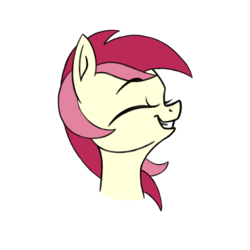 Size: 768x768 | Tagged: safe, artist:herfaithfulstudent, roseluck, pony, g4, bust, female, simple background, smiling, solo, transparent background