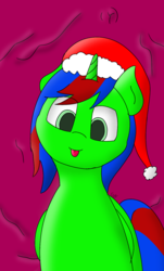 Size: 1185x1963 | Tagged: safe, artist:gamer-shy, oc, oc:christian clefnote, christmas, cute, fetish, hat, holiday, santa hat, tongue out, vore