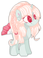 Size: 309x418 | Tagged: safe, artist:blossomic, artist:selenaede, oc, oc only, oc:misaki mio, original species, pony, unicorn, augmented tail, base used, female, mare, simple background, solo, transparent background