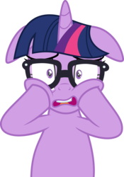 Size: 5000x7124 | Tagged: safe, artist:luckreza8, sci-twi, twilight sparkle, pony, unicorn, equestria girls, equestria girls series, g4, spring breakdown, spoiler:eqg series (season 2), absurd resolution, equestria girls ponified, female, floppy ears, glasses, looking at you, mare, open mouth, sci-twi's pony reaction, simple background, solo, squishy cheeks, that was fast, transparent background, unicorn sci-twi, vector