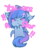 Size: 1265x1587 | Tagged: safe, artist:ashee, oc, oc only, oc:astral flare, bat pony, pony, blushing, chibi, solo