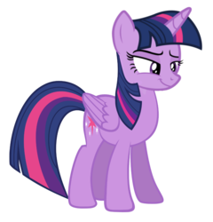 Size: 976x1018 | Tagged: safe, artist:purplewonderpower, twilight sparkle, alicorn, pony, g4, female, mare, simple background, smiling, smug, smuglight sparkle, solo, transparent background, twilight sparkle (alicorn), vector, wings