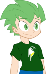 Size: 296x478 | Tagged: safe, artist:comrade_star, spike, human, g4, clothes, green eyes, human spike, humanized