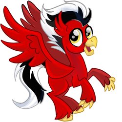 Size: 2048x2048 | Tagged: safe, artist:sophie scruggs, oc, oc only, oc:roaring thunder, classical hippogriff, hippogriff, pony, high res, male, rearing, seaquestriafest, simple background, solo, white background