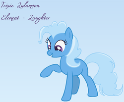 Size: 1374x1130 | Tagged: safe, artist:fluteplayer2, trixie, earth pony, pony, g4, alternate hairstyle, alternate universe