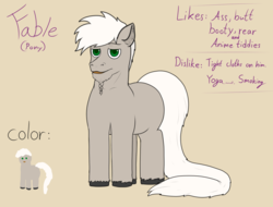 Size: 2900x2200 | Tagged: safe, artist:lazyfable, oc, oc only, oc:lazyfable, pony, beard, facial hair, high res, male, reference sheet, stallion