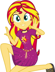 Size: 9260x12000 | Tagged: safe, artist:sunshi, sunset shimmer, equestria girls, g4, i'm on a yacht, my little pony equestria girls: better together, absurd resolution, clothes, dress, female, looking at you, simple background, smiling, solo, transparent background, vector