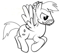 Size: 400x368 | Tagged: safe, artist:theverycreativebrony, oc, oc:emperor vandono grathmc, pony, coloring page, through the magic door