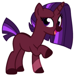 Size: 768x788 | Tagged: safe, artist:unicorn-mutual, oc, oc only, oc:bitter berry sparkle, pony, unicorn, female, magical lesbian spawn, mare, offspring, parent:tempest shadow, parent:twilight sparkle, parents:tempestlight, solo
