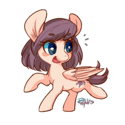 Size: 800x800 | Tagged: safe, artist:phyllismi, oc, oc only, pegasus, pony, female, looking back, mare, simple background, solo, transparent background