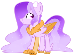Size: 1444x1063 | Tagged: safe, artist:unicorn-mutual, oc, oc only, oc:apollo, hybrid, pony, interspecies offspring, male, offspring, parent:discord, parent:princess celestia, parents:dislestia, simple background, solo, transparent background