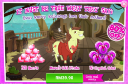 Size: 1036x680 | Tagged: safe, gameloft, idw, earth pony, pony, g4, my little pony: magic princess, advertisement, costs real money, idw showified, introduction card, male, pirate, sale, stallion, unnamed character, unnamed pony