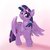 Size: 1536x1536 | Tagged: safe, artist:kurogewapony, twilight sparkle, alicorn, pony, g4, cute, female, mare, raised hoof, smiling, solo, twiabetes, twilight sparkle (alicorn)