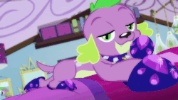 Size: 800x450 | Tagged: safe, screencap, spike, spike the regular dog, dog, equestria girls, g4, my little pony equestria girls: better together, reboxing with spike!, animated, clothes, gif, shoes, spike's dog collar, stupid sexy spike