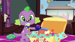 Size: 1920x1080 | Tagged: safe, edit, edited screencap, screencap, sound edit, spike, spike the regular dog, dog, equestria girls, g4, my little pony equestria girls: better together, reboxing with spike!, animated, fabulous fido's faberge flying disk, lmfao, sexy and i know it (lmfao), sound, spike's dog collar, stupid sexy spike, webm