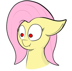 Size: 4539x4489 | Tagged: safe, artist:waffletheheadmare, fluttershy, bat pony, pony, g4, absurd resolution, female, flutterbat, race swap, red eyes, simple background, smiling, solo