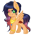 Size: 2412x2487 | Tagged: safe, artist:blocksy-art, oc, oc only, oc:sunset, pegasus, pony, chibi, female, high res, mare, one eye closed, simple background, solo, transparent background, wink