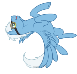 Size: 461x449 | Tagged: safe, artist:darkodraco, prism glider, pegasus, pony, g4, flying, goggles, male, open mouth, simple background, smiling, solo, stallion, transparent background