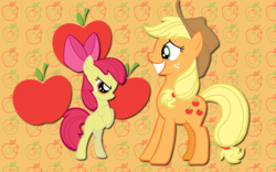 Size: 2560x1600 | Tagged: safe, artist:alicehumansacrifice0, artist:felix-kot, artist:ivan-chan, artist:ooklah, edit, apple bloom, applejack, g4, cutie mark, vector, wallpaper, wallpaper edit