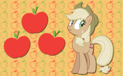 Size: 2560x1600 | Tagged: safe, artist:alicehumansacrifice0, artist:felix-kot, artist:ooklah, edit, applejack, earth pony, pony, g4, cutie mark, discorded, female, liar face, liarjack, scrunchy face, solo, vector, wallpaper, wallpaper edit