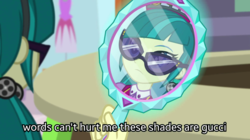 Size: 1823x1024 | Tagged: safe, edit, edited screencap, screencap, juniper montage, equestria girls, equestria girls specials, g4, my little pony equestria girls: mirror magic, glasses, gucci, meme, mirror