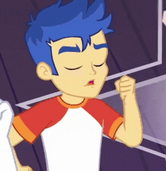 Size: 498x512 | Tagged: safe, screencap, flash sentry, equestria girls, equestria girls series, g4, spring breakdown, spoiler:eqg series (season 2), animated, blushing, cute, diasentres, gif, male, open mouth, starry eyes, wingding eyes