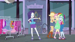 Size: 1000x562 | Tagged: safe, screencap, applejack, fluttershy, rainbow dash, rarity, equestria girls, equestria girls series, g4, street chic, spoiler:eqg series (season 2), adorasexy, animated, bare shoulders, cartoon physics, clothes, cold weather, converse, covered, covered in snow, cute, dashabetes, dress, feet, female, geode of fauna, geode of shielding, geode of super speed, geode of super strength, gif, hidden face, high heels, huggable, jackabetes, magical geodes, raribetes, sandals, sexy, shoes, shyabetes, sleeveless, sneakers, snow, snow falling, snow-covered rainbow dash, strapless, summer chic, tank top, this will end in hypothermia, window