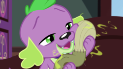 Size: 1280x720 | Tagged: safe, screencap, spike, spike the regular dog, dog, equestria girls, equestria girls series, g4, reboxing with spike!, spoiler:eqg series (season 2), dirty sock, male, paws, smelly