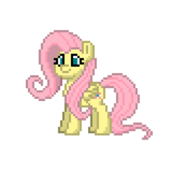 Size: 640x640 | Tagged: safe, artist:halo cloudow, fluttershy, pegasus, pony, pony town, g4, pixel art