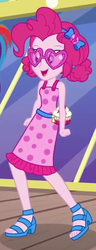 Size: 258x669 | Tagged: safe, screencap, pinkie pie, equestria girls, g4, my little pony equestria girls: better together, cropped, geode of sugar bombs, magical geodes, sleeveless