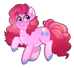Size: 2610x2376 | Tagged: safe, artist:emera33, pinkie pie, earth pony, pony, g4, chest fluff, cute, cutie mark, diapinkes, female, high res, mare, simple background, smiling, solo, unshorn fetlocks, white background