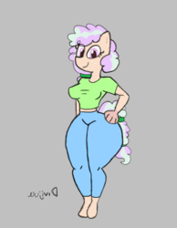 Size: 5787x7441 | Tagged: safe, artist:divijua, oc, oc only, oc:sugarcotton, anthro, absurd resolution, solo, wide hips
