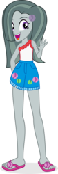 Size: 2155x6436 | Tagged: safe, artist:punzil504, marble pie, equestria girls, equestria girls specials, g4, my little pony equestria girls: better together, my little pony equestria girls: spring breakdown, clothes, clothes swap, equestria girls-ified, feet, female, hair over one eye, open mouth, sandals, shorts, simple background, solo, spring break, transparent background, vector