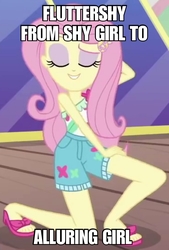 Size: 1024x1518 | Tagged: safe, edit, edited screencap, screencap, fluttershy, equestria girls, g4, i'm on a yacht, my little pony equestria girls: better together, adorasexy, cropped, cute, sandals, seductive pose, sexy, shyabetes