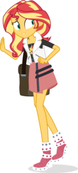 Size: 720x1594 | Tagged: safe, edit, sunset shimmer, equestria girls, g4, female, melissa chase, milo murphy's law, palette swap, recolor, solo, vector