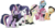 Size: 1280x670 | Tagged: safe, artist:bezziie, mean applejack, mean fluttershy, mean pinkie pie, mean rainbow dash, mean rarity, mean twilight sparkle, alicorn, earth pony, pegasus, pony, unicorn, g4, the mean 6, alternate design, alternate hairstyle, bandana, braid, cape, clone, clone six, clothes, female, gameloft interpretation, glasses, leg wraps, mare, mean six, messy hair, messy mane, open mouth, raised hoof, scarf, simple background, transparent background
