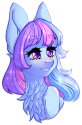 Size: 740x1118 | Tagged: safe, artist:dustyonyx, oc, oc only, oc:astoria, pony, bust, chest fluff, female, heart eyes, mare, portrait, simple background, smiling, solo, transparent background, wingding eyes