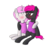 Size: 1000x1000 | Tagged: safe, artist:cappie, oc, oc only, oc:cloud pink, oc:patches pinkgem, pony, blushing, clothes, crossdressing, cute, hug, male, smiling, stallion, sweater