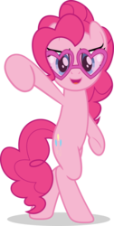 Size: 5469x10816 | Tagged: safe, artist:jhayarr23, pinkie pie, pony, equestria girls, equestria girls series, g4, i'm on a yacht, spoiler:eqg series (season 2), absurd resolution, bipedal, equestria girls ponified, female, glasses, human pony pinkie pie, ponified, simple background, solo, transparent background, vector
