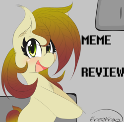 Size: 1350x1328 | Tagged: safe, artist:freefraq, oc, oc only, oc:floraplantpone, original species, plant pony, pony, female, looking at you, mare, meme review, pewdiepie, solo