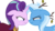 Size: 7000x3933 | Tagged: safe, artist:aeonkrow, starlight glimmer, trixie, pony, g4, absurd resolution, clothes, duo, glare, glaring daggers, messy hair, robe, scowl, simple background, transparent background, twigs, vector