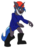 Size: 774x1065 | Tagged: safe, artist:omegapex, oc, oc only, oc:lock down, unicorn, anthro, boots, clothes, hat, horn, meme, noggin clontith, ponified meme, shoes, simple background, solo, transparent background, unicorn oc, you've been gnomed