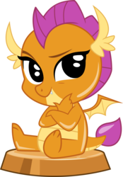Size: 2292x3287 | Tagged: safe, artist:phucknuckl, budge studios, smolder, dragon, g4, my little pony pocket ponies, season 8, crossed arms, cute, dragoness, female, high res, simple background, sitting, smolderbetes, solo, transparent background