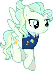 Size: 1224x1654 | Tagged: safe, artist:starryoak, vapor trail, pegasus, pony, miracleverse, g4, alternate universe, captain of the wonderbolts, clothes, drill sergeant, female, formal wear, mare, necktie, older, show accurate, simple background, solo, spitfire's necktie, suit, transparent background, uniform, wonderbolts dress uniform
