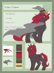 Size: 1280x1707 | Tagged: safe, artist:liefsong, oc, oc only, oc:shadow dreamer, pony, unicorn, clothes, commission, glowing horn, hat, horn, magic, male, reference sheet, robe, stallion, wizard hat