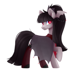 Size: 1280x1347 | Tagged: safe, artist:scarlet-spectrum, oc, oc only, oc:evangeline-hoshizora, bat pony, pony, bat pony oc, female, mare, simple background, solo, transparent background